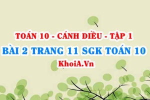 Bài 2 trang 11 SGK Toán 10 tập 1 Cánh Diều